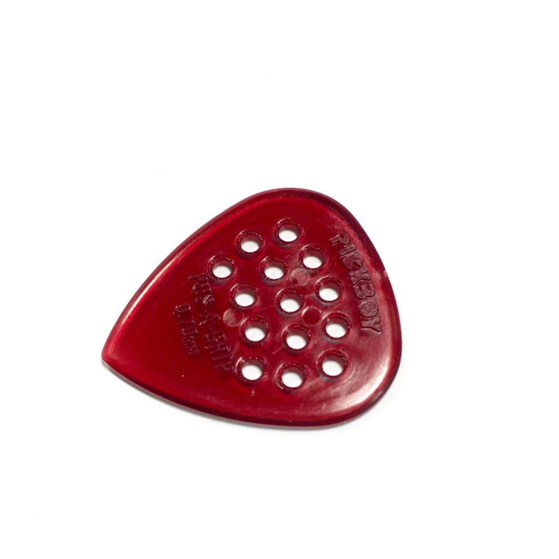 Pickboy Pos-a-Grip, Red, Polycarbonate, 0.70mm, 10 picks - Image 2